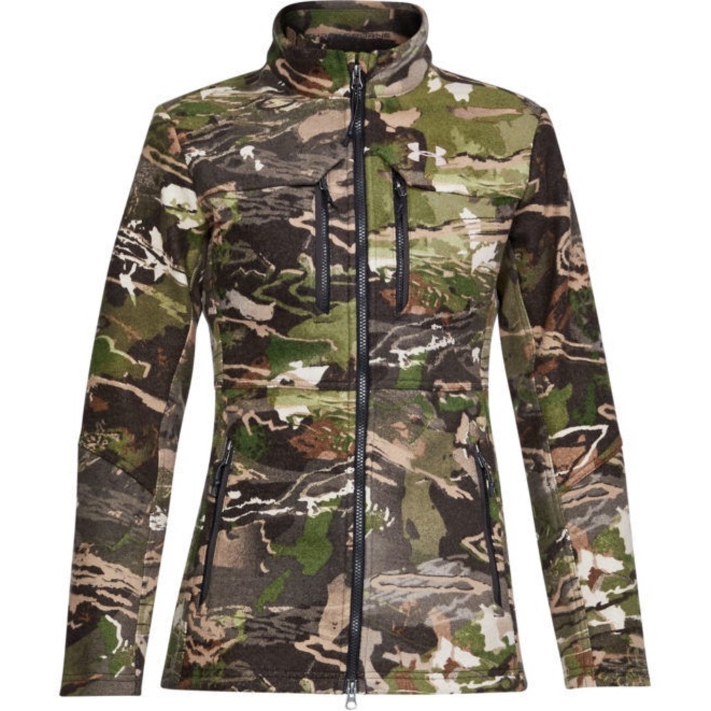 Under Armour Camo Jacket wool large cold gear women’s Threadborne
